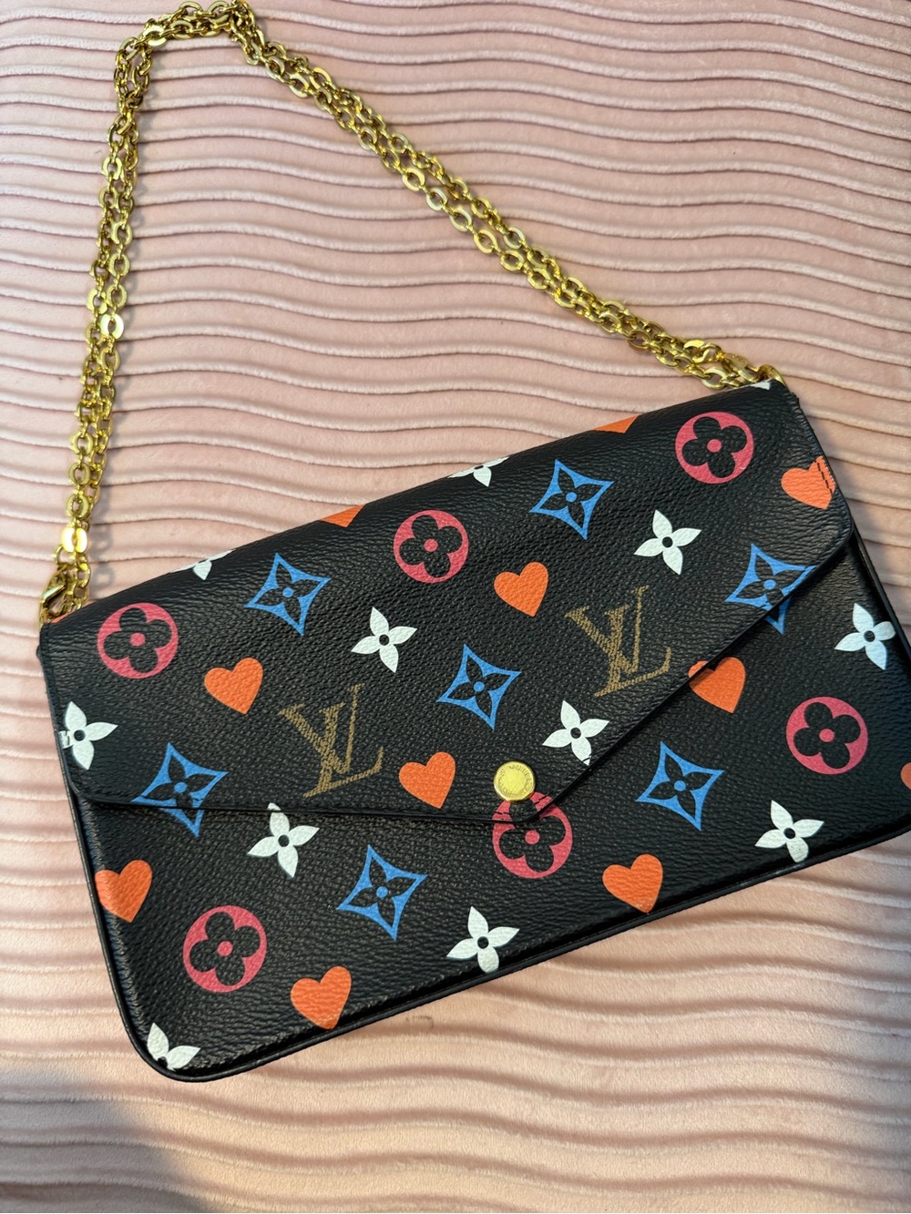 Louis Vuitton Game On Black Felicie Pochette Crossbody Bag ONLY